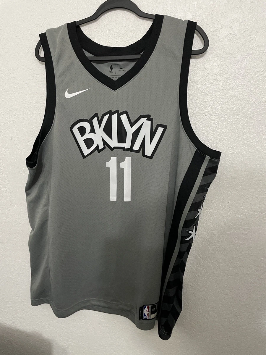 Jordan Brooklyn Nets Men's Statement Swingman Jersey Kyrie Irving - Gray