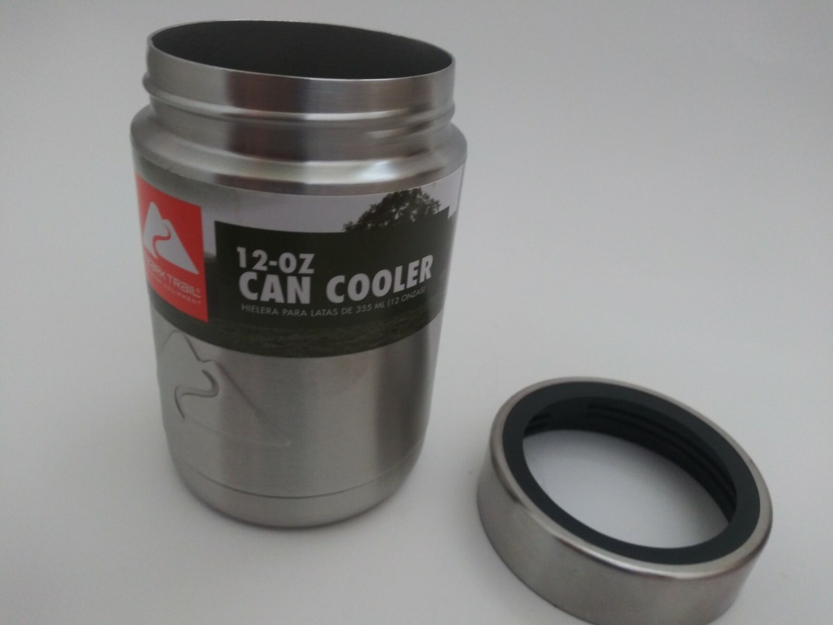 Ozark Trail 12-Ounce Vacuum Insulated Stainless Steel Can Cooler Silver