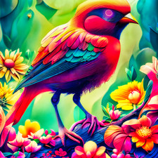 Printable, Digital Download, *.PNG File - Paper Birds Fine Art Collection: #17