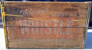 1940 WHISTLE BUBBLE UP Beverage Co. Wood Advertising Crate