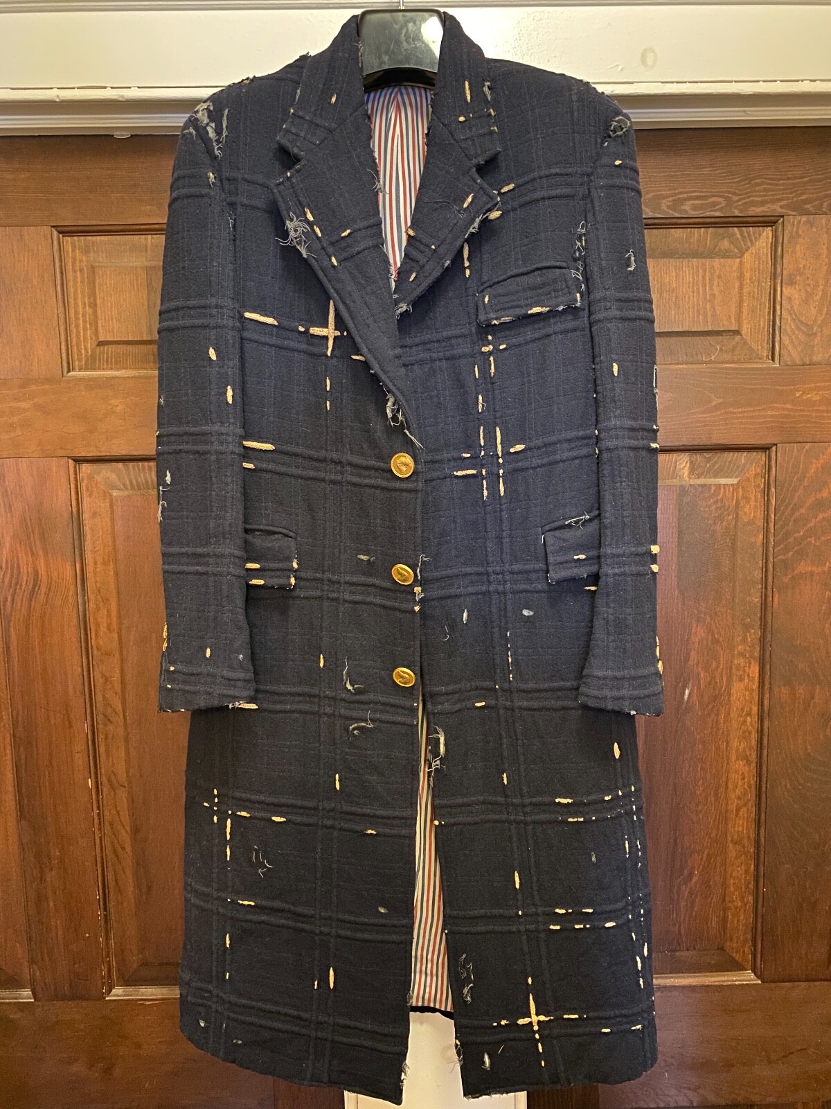 Thom Browne - Mens Coat, Size S - M, Chesterfield, Authentic from Runway