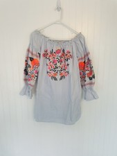 Free People Floral Embroidered Mini Dress Small
