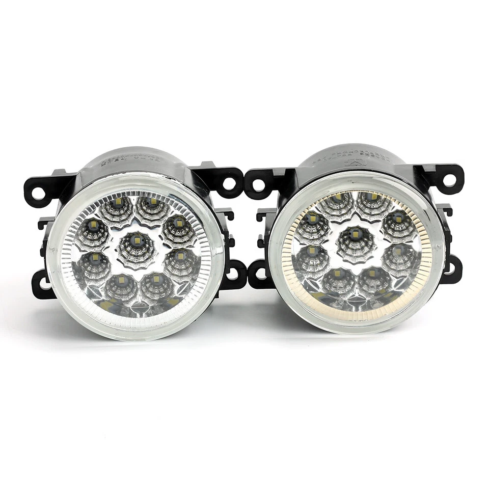 Par de 9 luces antiniebla LED para parachoques delantero luces de conducción para Ford Fiesta 2013-2014 ABS Foto 4 de 4