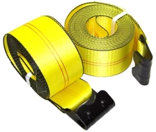 2pcs 4" x 30 Feet Heavy Duty  Winch Strap 5400lbs End Flat Hook Cargo Strap Set