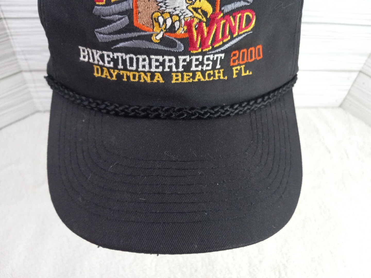 VINTAGE DAYTONA BEACH BIKETOBERFEST HAT BIKE WEEK SNAPBACK CAP 2000