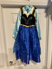 Disney Store Anna Frozen Disfraz de Viaje Niño Talla Grande 9/10 Sin Capa