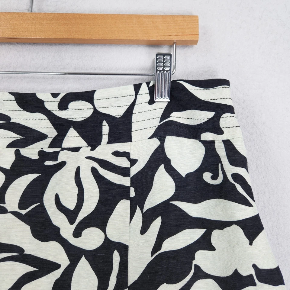 Falda Chicos Mujer 2.5 Negra Blanca 14 Lino Seda Línea A Hasta la Rodilla Informal Foto 2 de 4
