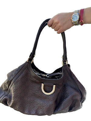 Authentic Gucci Abby Leather D-ring Shoulder Bag Gucci 189835