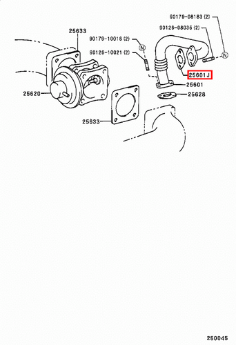 Genuine LandCruiser 105 100 Series 1HD FTE 1HZ EGR Valve Pipe Tube Gasket - Picture 9 of 10