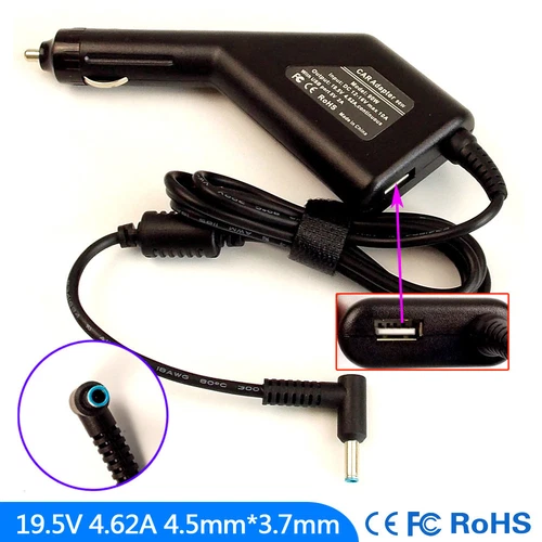 Laptop DC Adapter Car Charger Power for HP Envy 17-K073CA 17-K100NC 17-K100NL - Picture 1 of 6