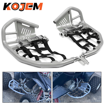 KOJEM Nerf Bars Pro Peg Silver Bar Black Nets For Honda Sportrax TRX 400 EX 400X