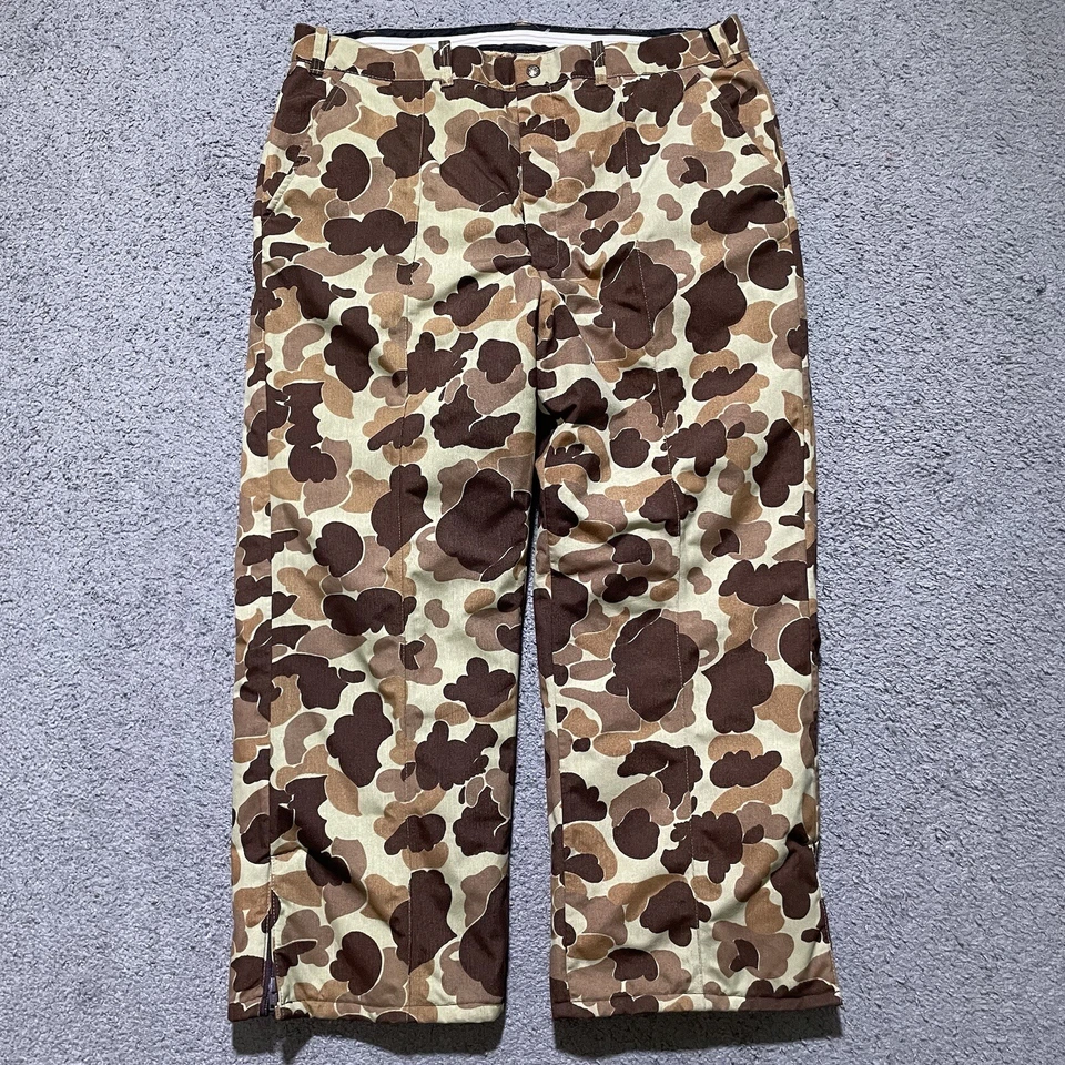 Vintage Cabelas Jacket Set Men XL Brown Duck Camo Gore Tex Puffer Coat Pants USA - Image 2 of 4