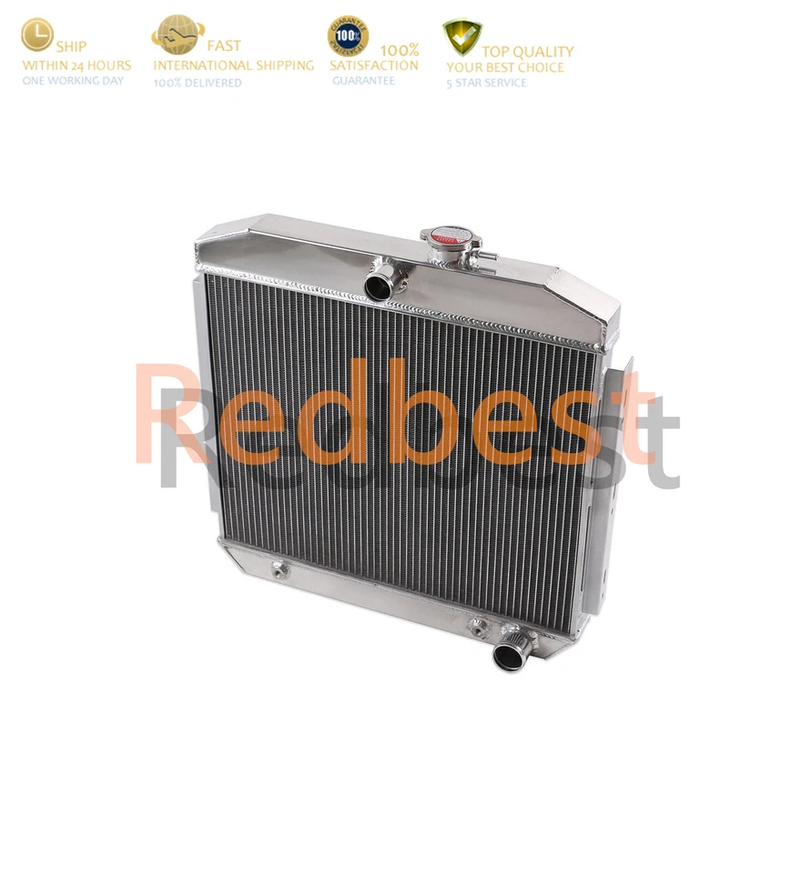 3Rows Full Aluminum Radiator For 1955-57 Chevy Bel Air/Sedan Delivery/Truck 4.3L - Image 4 of 4