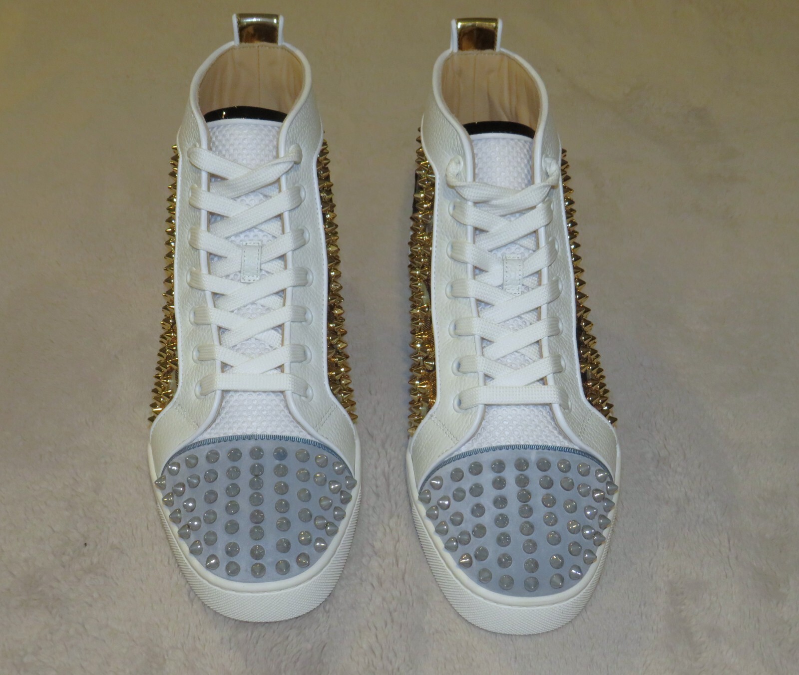 Christian Louboutin Louis Orlato High Top Camo Spiked Sneakers Size 9 NWB
