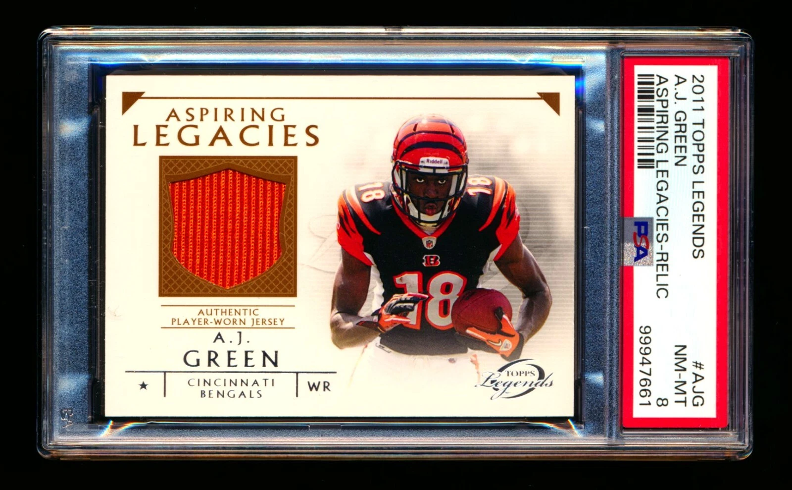 AJ Green Topps Legends Aspiring Legacies #AJG Relic
