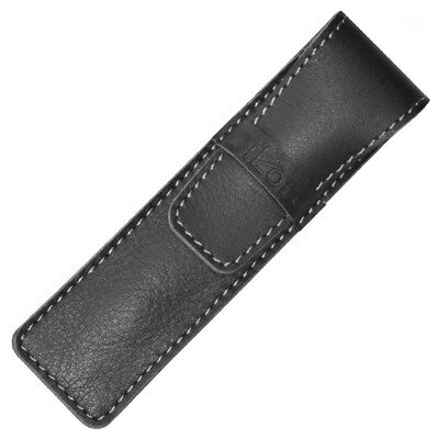 DiLoro Full Grain Thick Buffalo Genuine Italian Leather Single Pen Pencil Cas...
