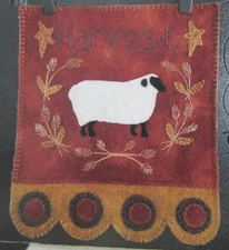 Sew Cherished SIMPLY SHEEP NOVEMBER Wool Applique Pattern Banner