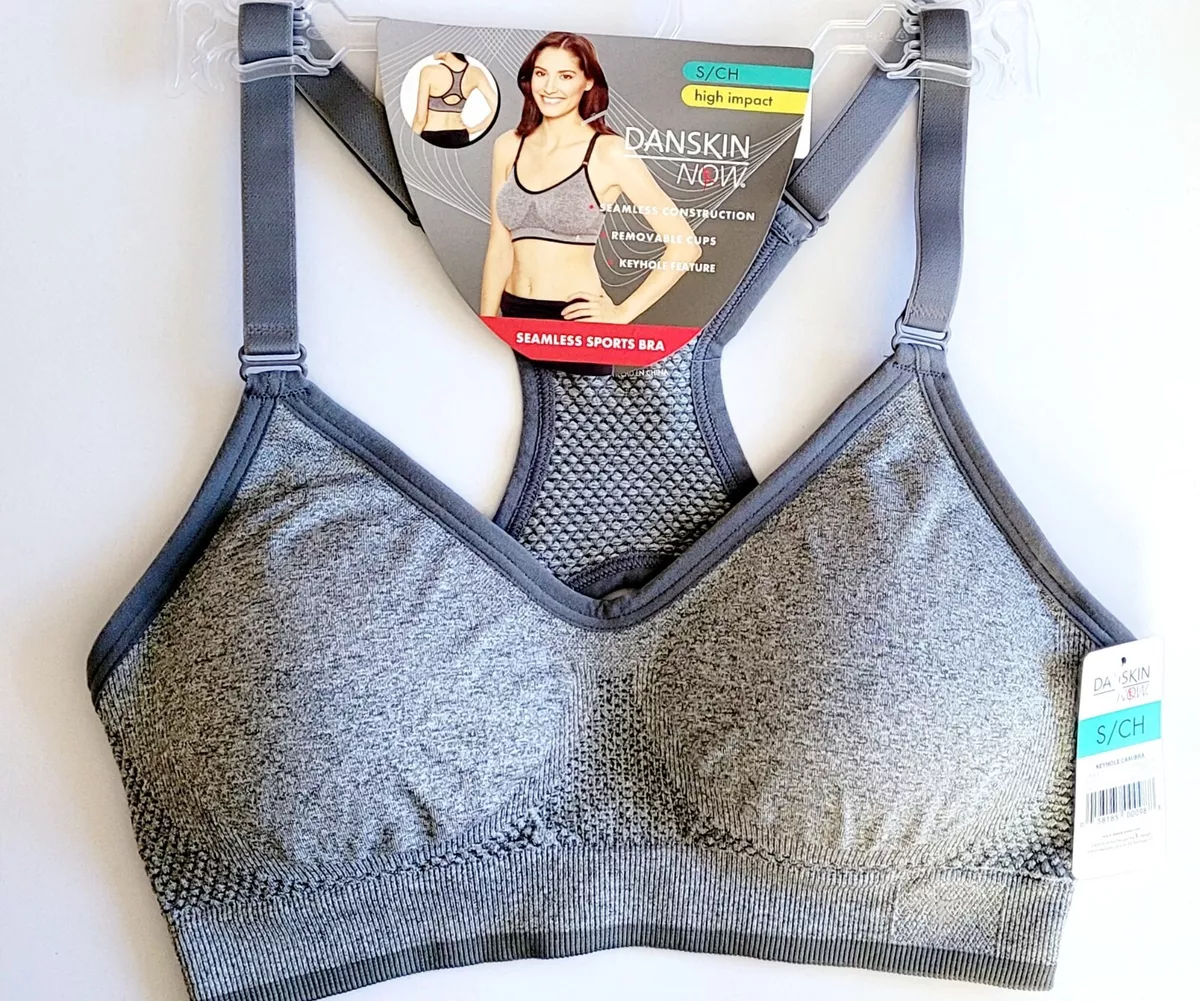 NEW Danskin Now Keyhole Camibra Seamless Sport Bra SMALL Size:32-34 A/B