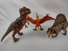Kid Galaxy Posable Dinosaur, T rex, Dimetrodon and Pteranodon Toy 