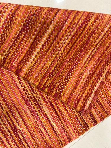 9X12 Rust Handwoven Area Rug Woolen Flat Carpets For Living Room Bedroom Office - Picture 8 of 11
