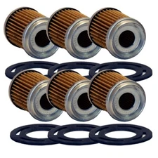 WIX Set of 6 Cartridge Fuel Metal Canister Filters