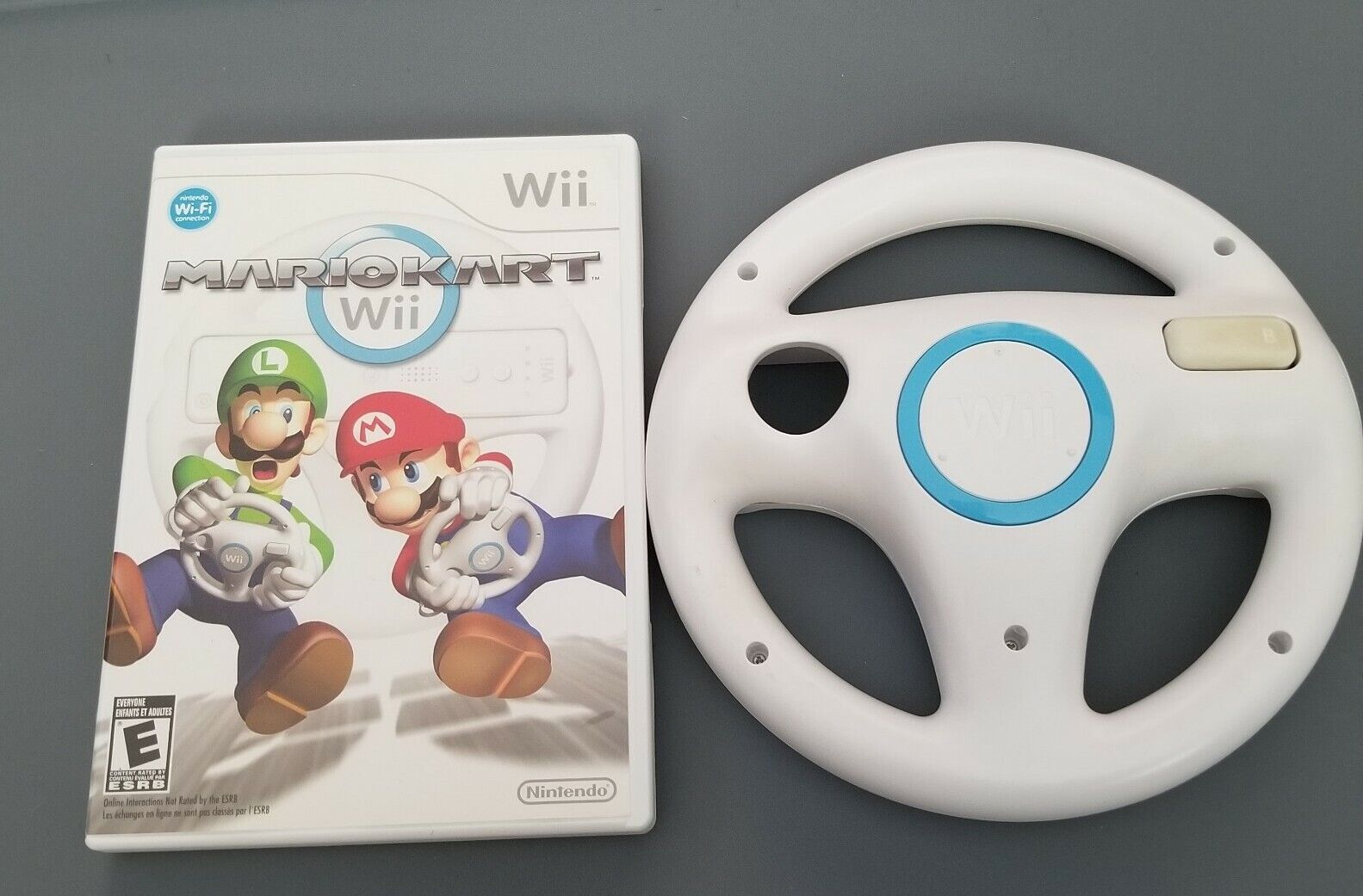 Mario Kart Wii With Controller Wheel Nintendo Wii Used