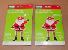 Christmas Wooden Activity Kits 6 Creatology 14pc Makes 2 Ornament Santas 73I