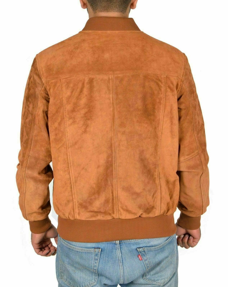 suède leather jacket Cheemaz Suede Jacket for Men - Premium Suede Leather Bomber
