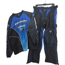 Proto Paintball Jersey & Pants Set Blue/Black Padded Protective Gear Adult Size