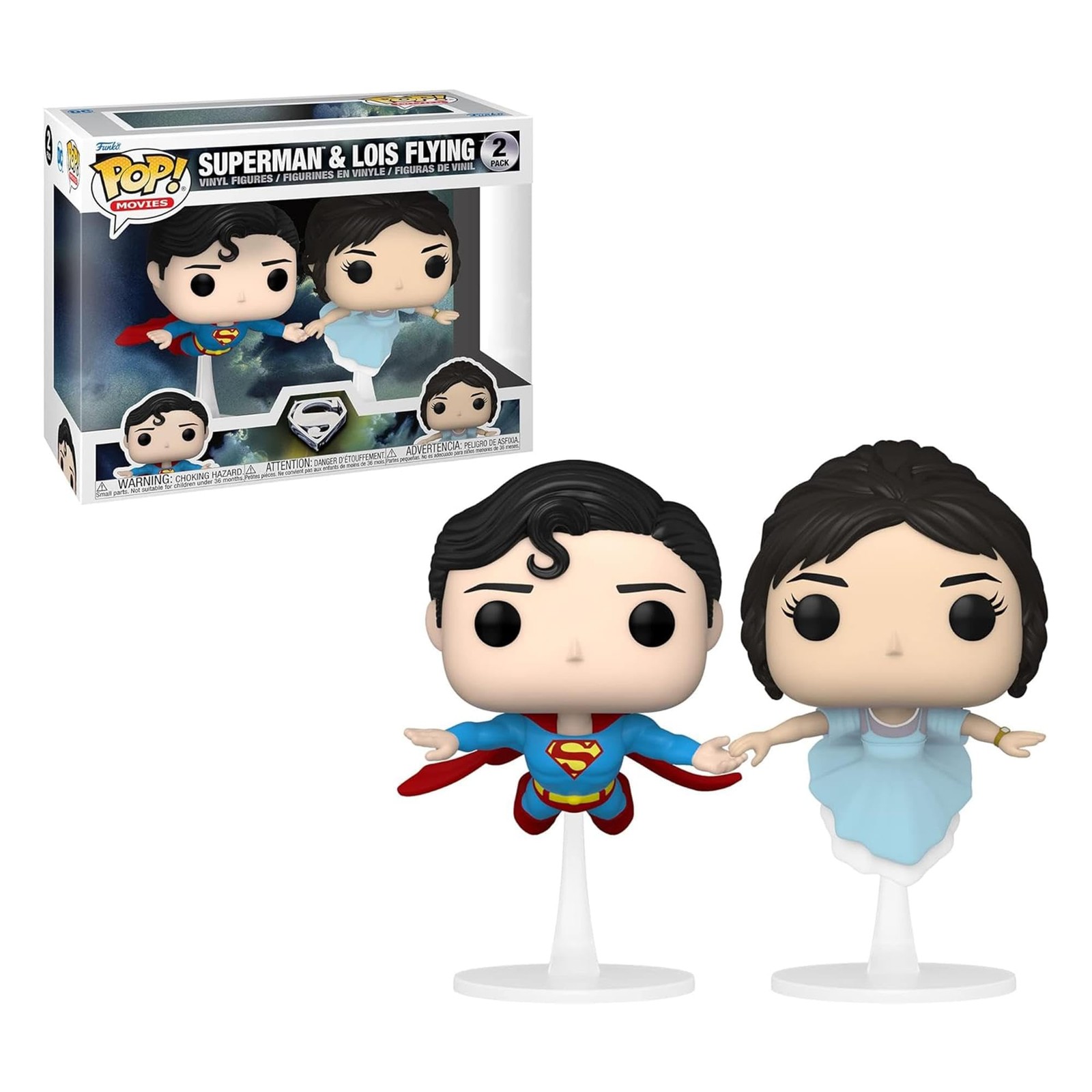 Funko Superman & Lois Flying 2-Pack Zavvi Exclusive Pop! Vinyl Figure - Image 2