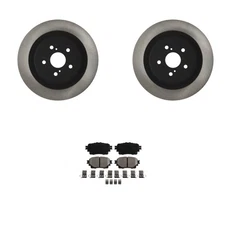 Advics 338mm Rear Vented Rotor & Ceramic Disc Brake Pad Kit for Highlander 21-23