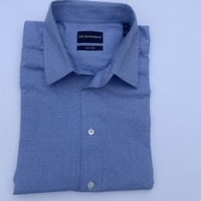 Emporio Armani Men  s Light Blue Long Sleeve Shirt Size 16