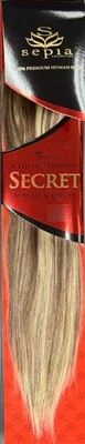 Sepia Secret Premium 100% Human Hair 14'' Clip-In Extensions 7pcs #6/613 Blend