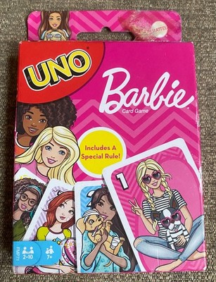 BARBIE Card Game UNO Factory Sealed SPECIAL RULE 2020 Damaged  Box ~ FREE SHIP!
