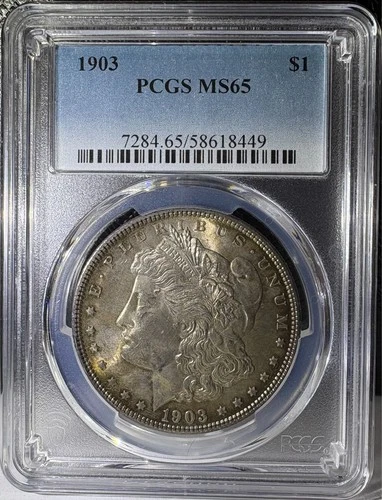 1903 $1 Morgan Silver Dollar PCGS MS65 Toned (449)