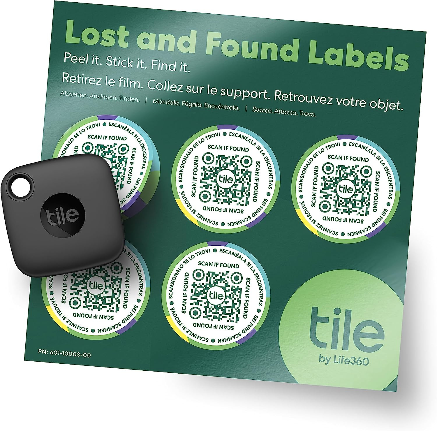 Mate + Etichette Lost and Found - Localizzatore Bluetooth per Chiavi, Borse E Al