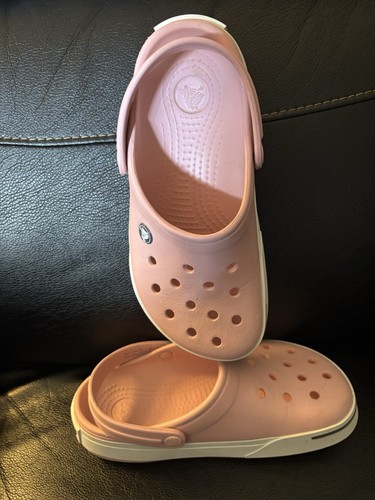 Women 6 CROCS Crocband II Unisex Clogs Pink Slip On Comfort Sandals Shoes Men 4: - Picture 18 of 19