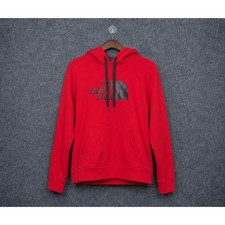 The North Face Men's Half Dome Pullover Hoodie Medium Regular Red Hiking New