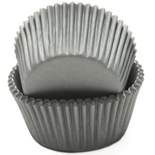 Chef Craft 50 Count Cupcake Liners Muffin Size Baking Cups, Gray