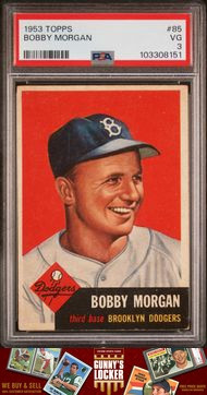 1953 Topps Bobby Morgan 85 Brooklyn Dodgers PSA 3