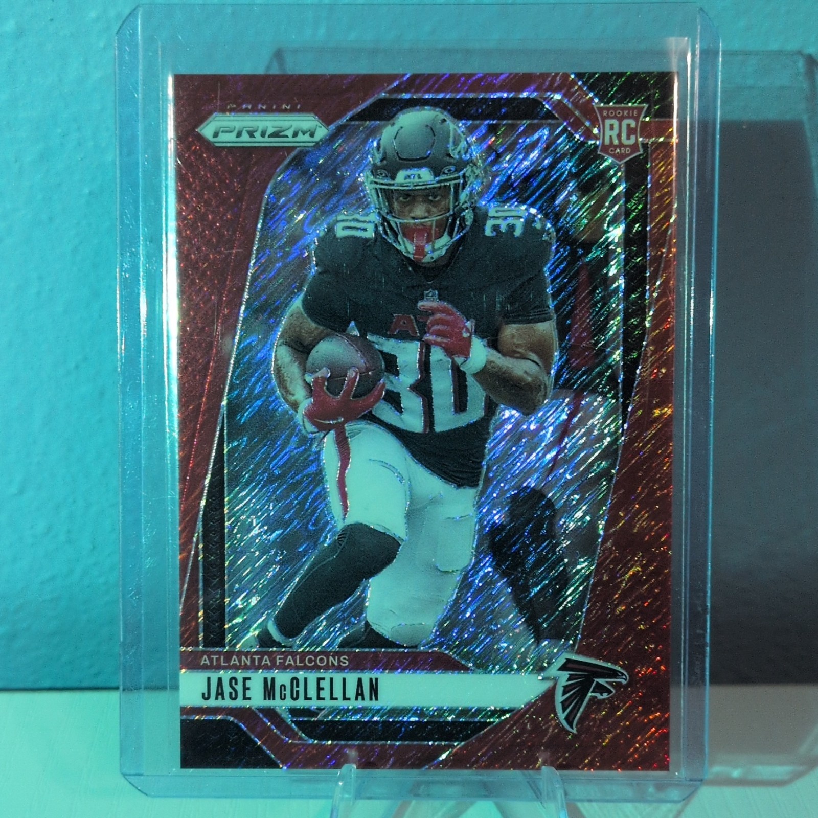 Panini Prizm 2024 Jase McClellan Rookie Red Wave #342 Falcons /35