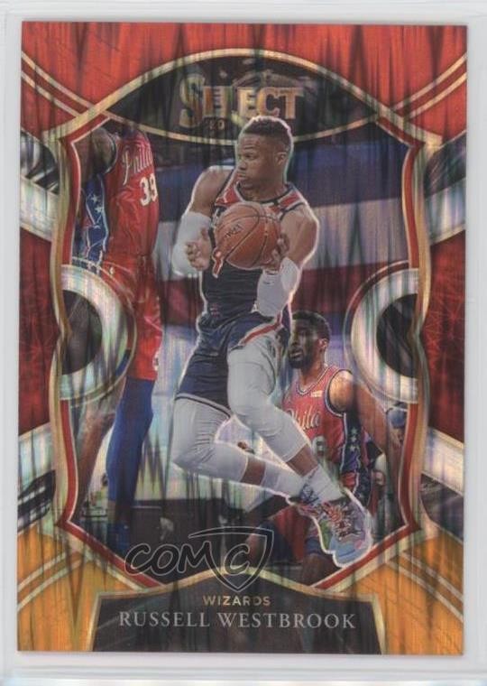 2020 Panini Select Concourse Red White Orange Flash Prizm Russell Westbrook 0i1b