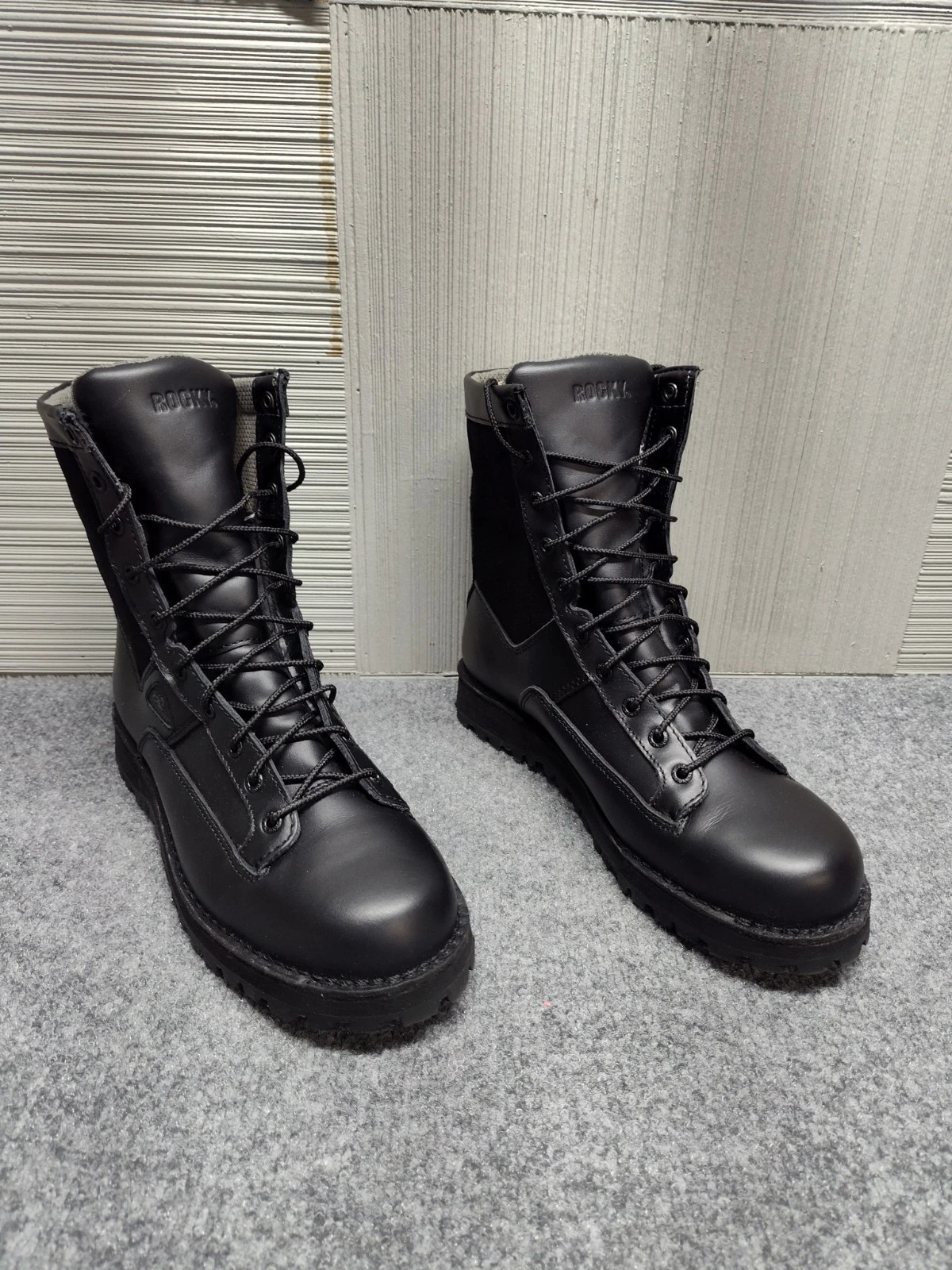 Rocky Men Boots 10M Black Lace To Toe Waterproof Slip Resist Work Comfort Shoes