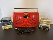 Panasonic RS-833S Stereo Portatile Rosso 8Tracce Vintage Testato Funzionante Nastri inclusi