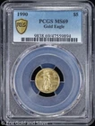 1990 $5 1/10 oz American Gold Eagle PCGS MS 69 | Uncirculated UNC BU