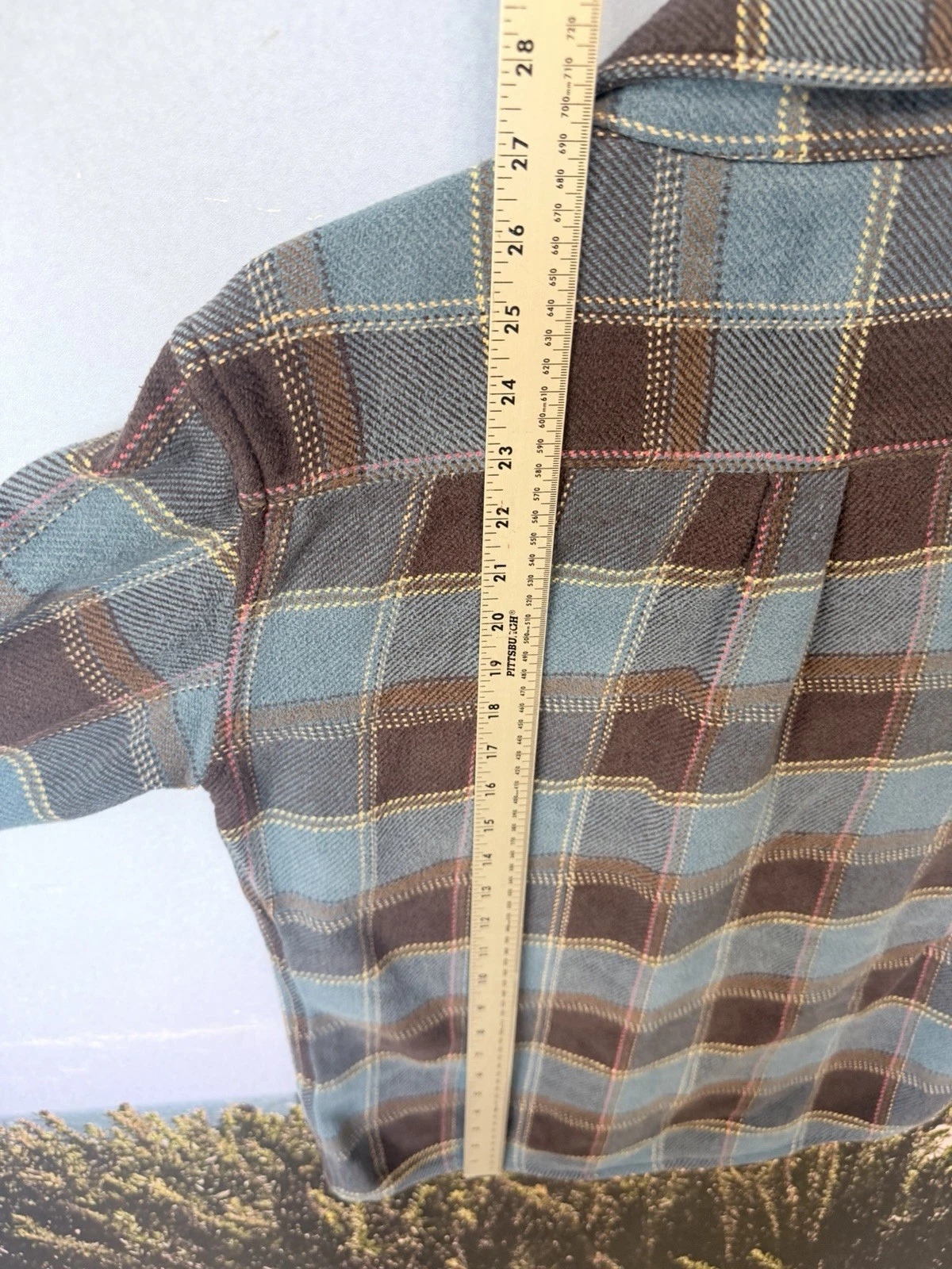Matix Plaid Flannel Snap Button Shacket, Mens Size Large, Y2K, Grunge image 6