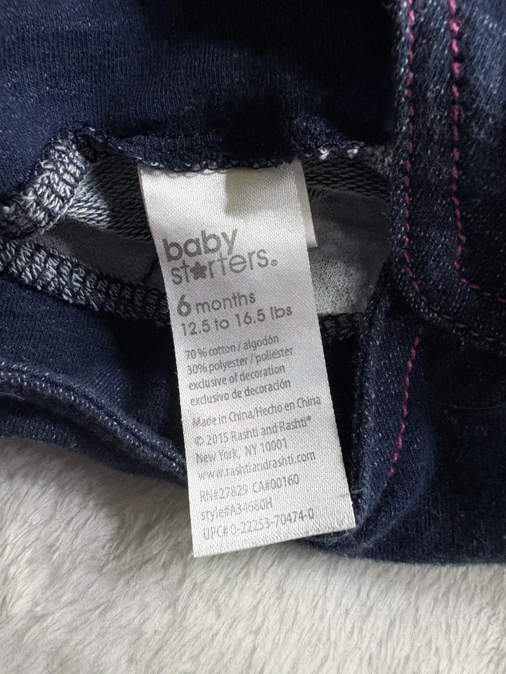 Vestido Baby Starters Bebé Niña 6 Meses Mono Pullover Poliéster Algodón Ajuste Foto 4 de 4