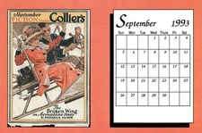 CONTINENTAL SIZE POSTCARD COVER PAGE OF SEPTEMBER 1909 COLLIER'S MAGAZINE (1993)