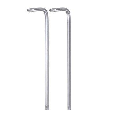 2Set T30 Tamper Proof Torx Key Wrench L Shape 6.34'' Long Arm High Carbon Steel