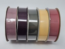 Lot Offray Grosgrain Polyester Craft Ribbon 7/8" x 20 YDS Rolls Spools Vintage